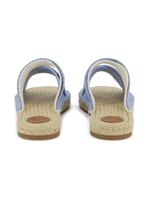 Ciabatte bambina Chloé in denim con fasce incrociate Chloe' Kids | C20885Z10